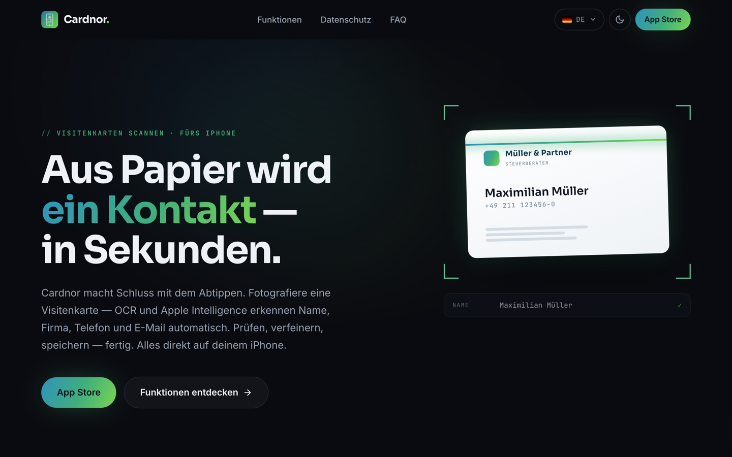 Screenshot von Cardnor