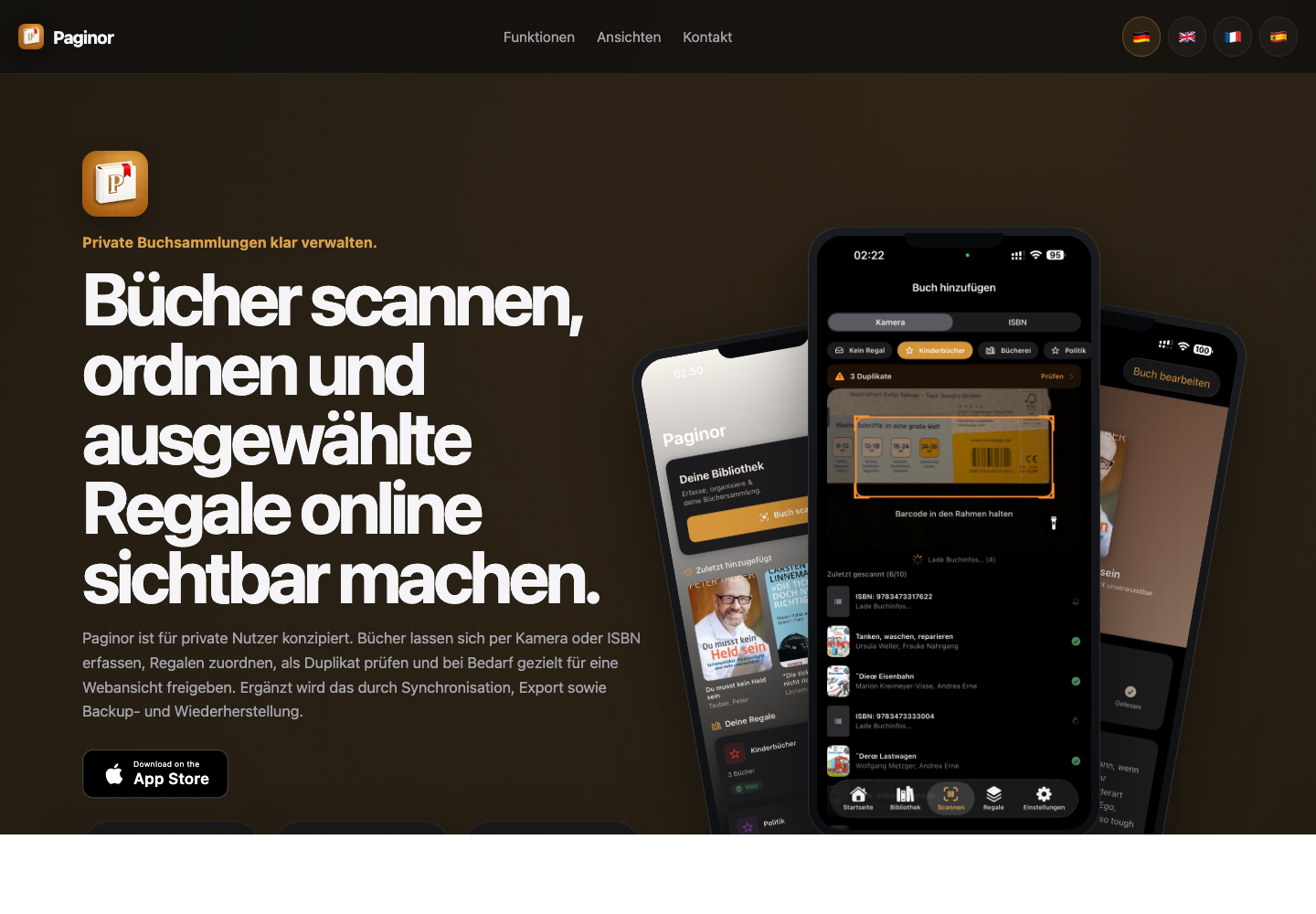 Screenshot von Paginor